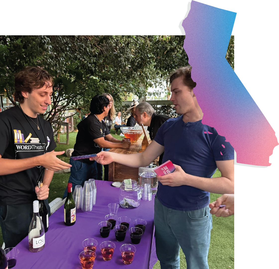 Voters of Tomorrow California leading a voter registration event