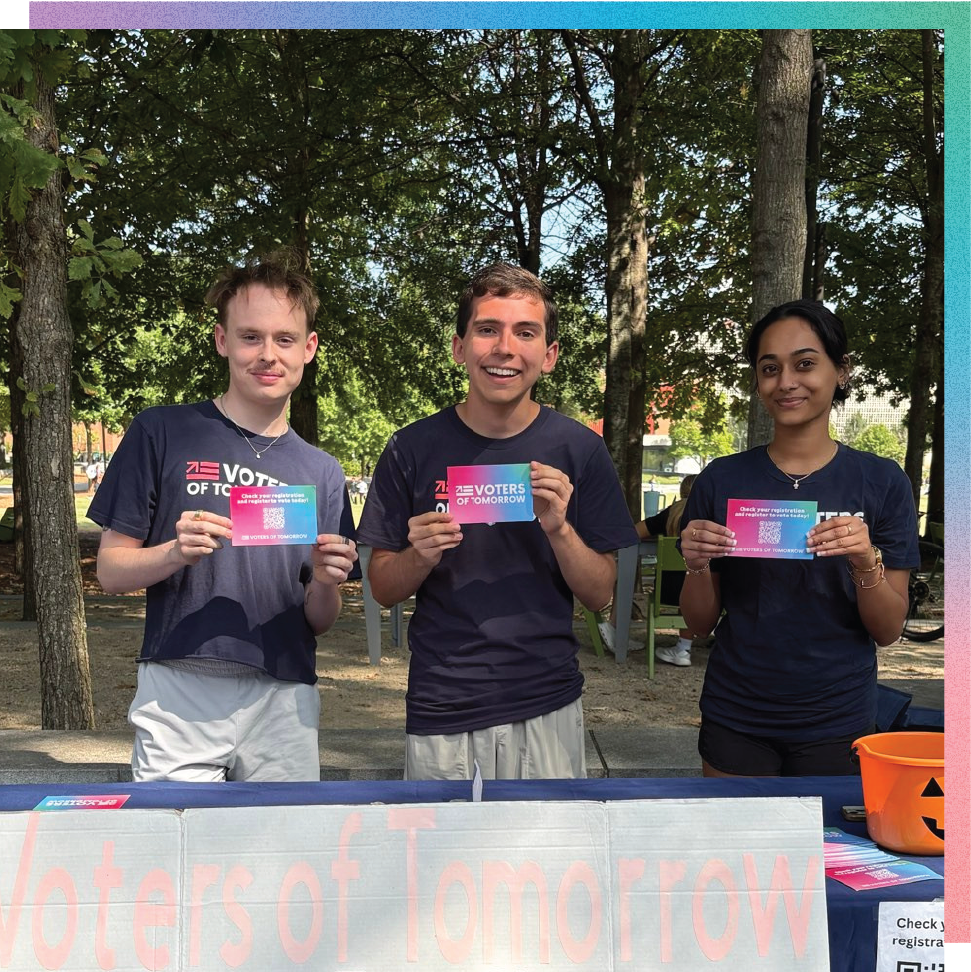 Voters of Tomorrow chapters hold a voter registration drive